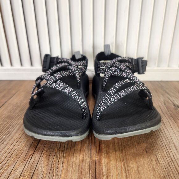 Chaco ZX1 Ecotread Hugs and Kisses Kid 11M Black Pink Strappy Adjustable Sandals - Picture 3 of 12